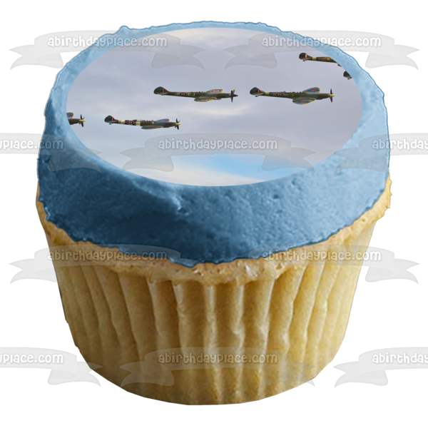 Fighter Planes Edible Cake Topper Image ABPID52573