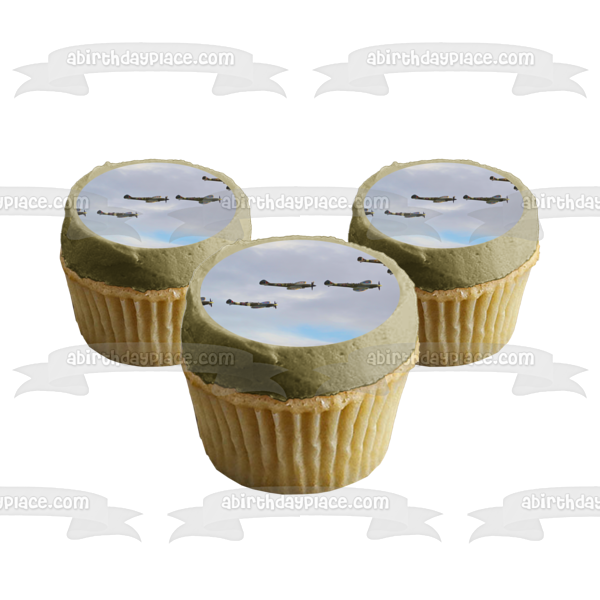 Fighter Planes Edible Cake Topper Image ABPID52573
