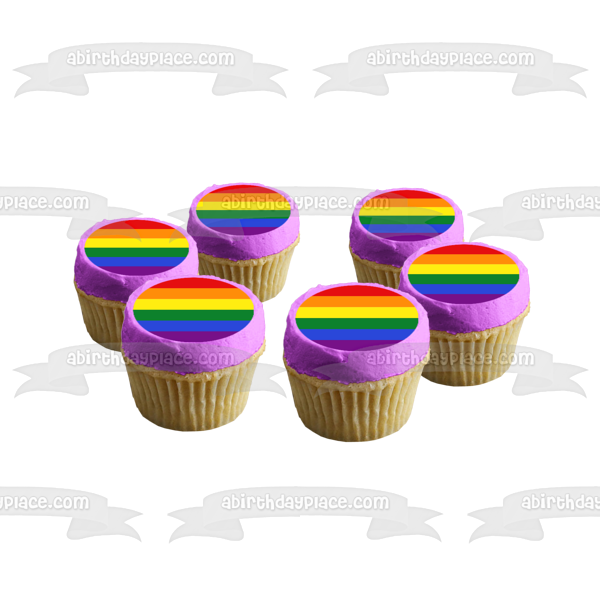 Lgbtq Pride Flag Edible Cake Topper Image ABPID52917