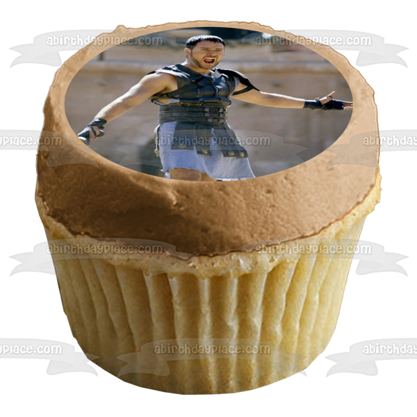 Gladiator Movie Maximus Russell Crowe Are You Entertained? Edible Cake Topper Image ABPID52754