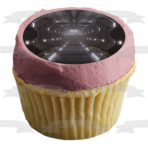 Spaceship Bay Edible Cake Topper Image ABPID52927