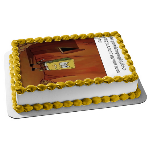 SpongeBob SquarePants Halloween Meme Edible Cake Topper Image ABPID52764