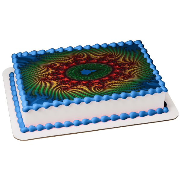 Buddah Colorful Spiral Pattern Edible Cake Topper Image ABPID52934 – A  Birthday Place
