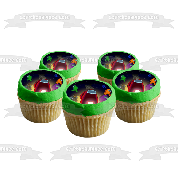 Among Us Video Game Characters InnerSloth Edible Cake Topper Image ABPID52941