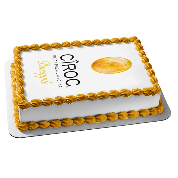 Ciroc Ultra Premium Vodka Pineapple Edible Cake Topper Image ABPID52796