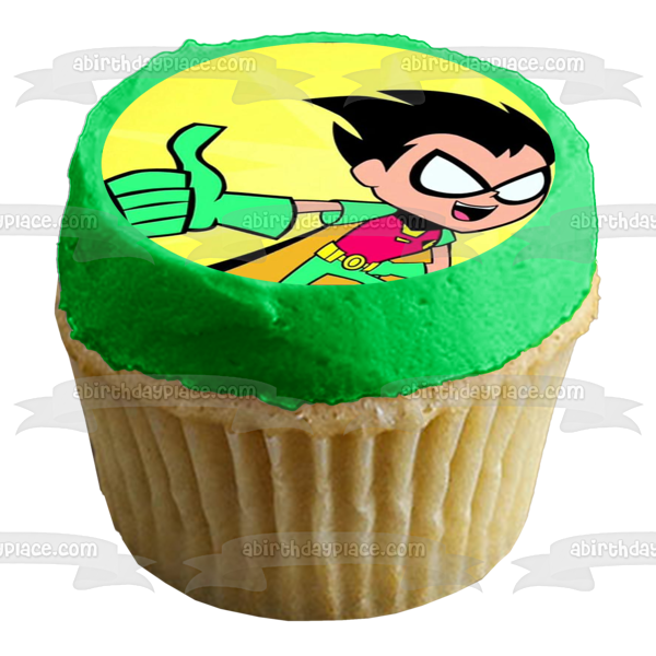 Teen Titans Go! Robin Boy Wonder Personalizable Dick Grayson Batman DC Comic Books Cartoon Edible Cake Topper Image ABPID52857