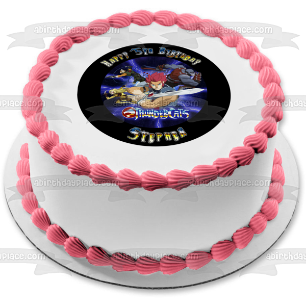 Thundercats Lion-O Cheetara Panthro Tygra Happy Birthday Your Personalized Name Edible Cake Topper Image ABPID52998