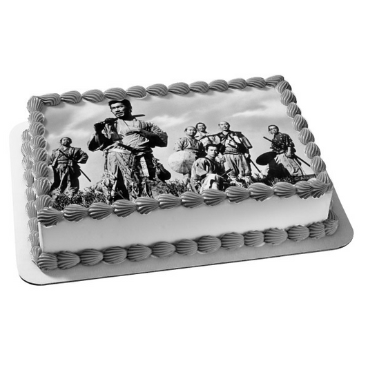Seven Samurai Shichinin No Samurai Akira Kurosawa Classic Japanese Film Edible Cake Topper Image ABPID53019