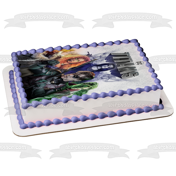 DC Comics Titans Robin Starfire Raven Beast Boy Edible Cake Topper Image ABPID52888