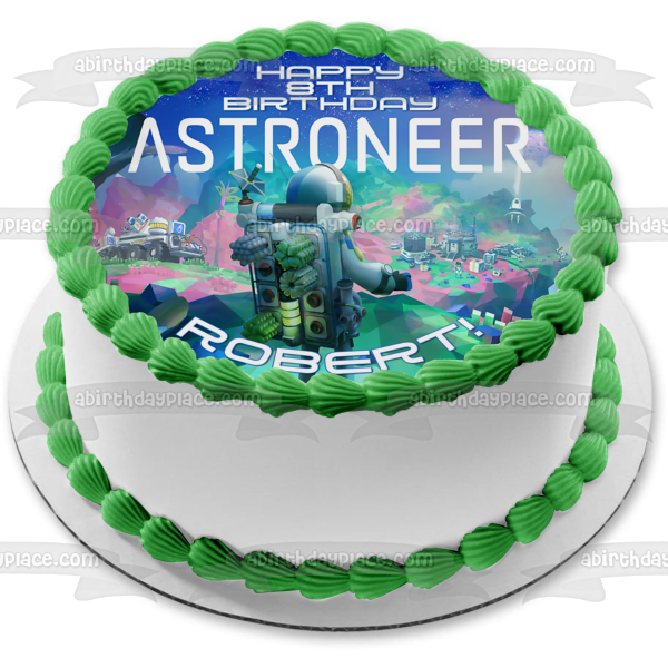 Astroneer Crafting Video Game Space Astronaut Edible Cake Topper Image ABPID53216