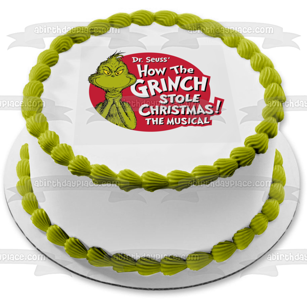 Dr. Seuss' How the Grinch Stole Christmas! The Musical Edible Cake Topper Image ABPID53276