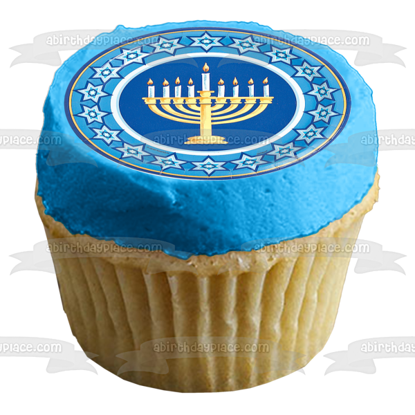 Hanukkah White Dreidel Blue Letters Nes Gadol Haya Sham Edible Cake To – A  Birthday Place