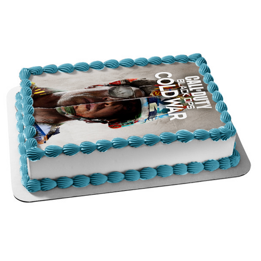 Call of Duty Black Ops Cold War Shooter Video Game Edible Cake Topper Image ABPID53372