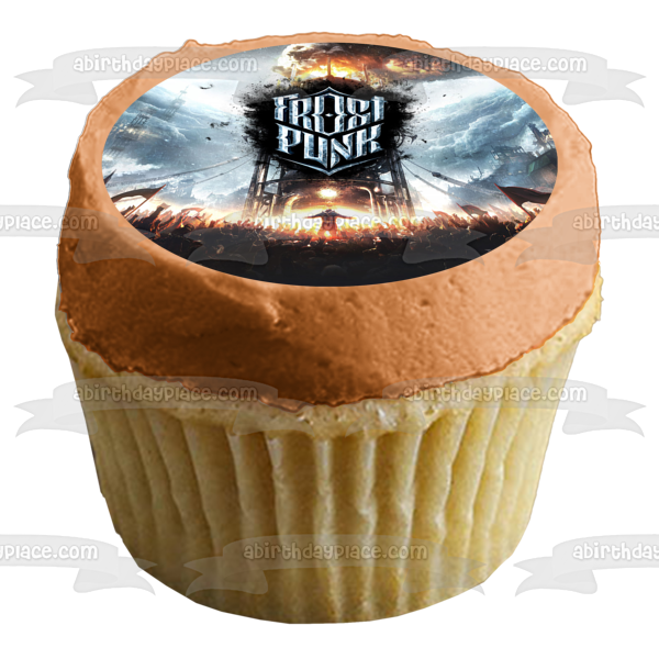 Frostpunk City Building Survival Video Game Poster Edible Cake Topper Image ABPID53387