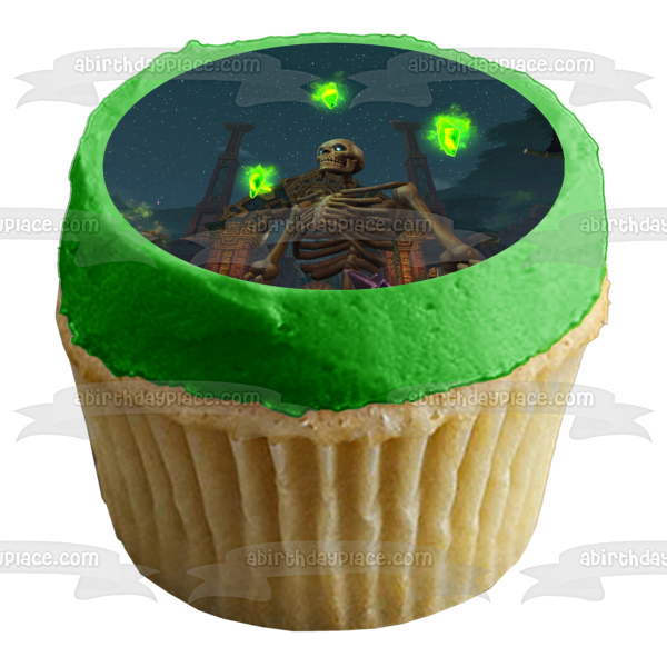 World of Warcraft Skeleton Edible Cake Topper Image ABPID53399