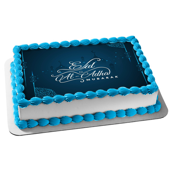 Eid-Al-Adha Mubarak Edible Cake Topper Image ABPID54133