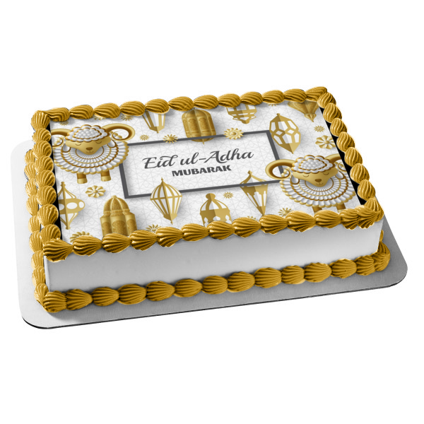 Eid-Al-Adha Mubarak Edible Cake Topper Image ABPID54134