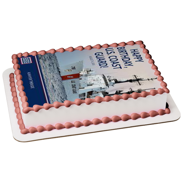 Happy Birthday U.S. Coast Guard Edible Cake Topper Image ABPID54150