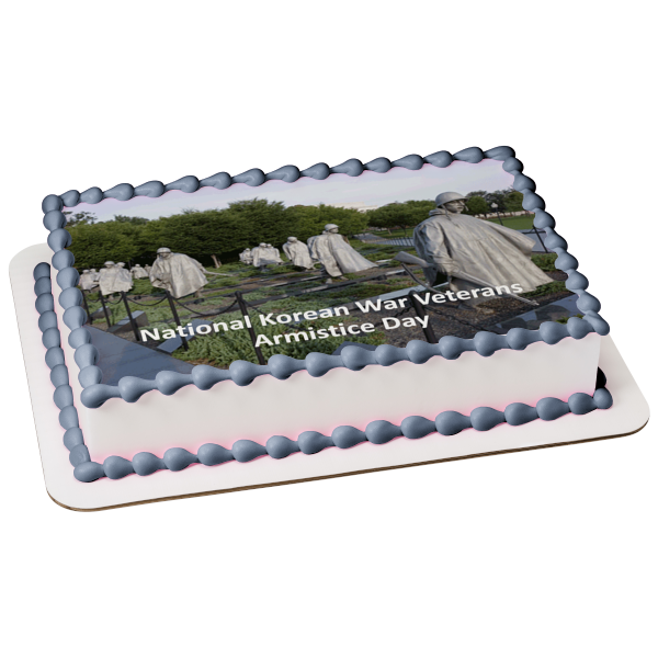 National Korean War Veterans Armistice Day Statues Edible Cake Topper Image ABPID54146