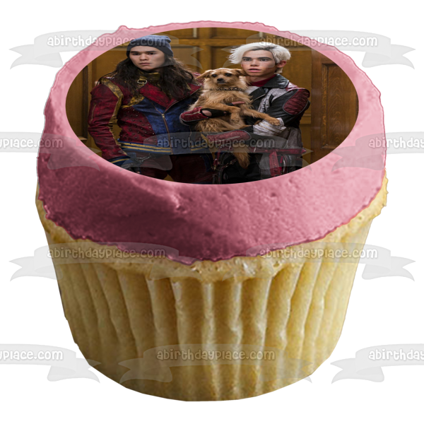 Disney Descendants 3 Carlos Jay Dude the Dog Edible Cake Topper Image ABPID53184