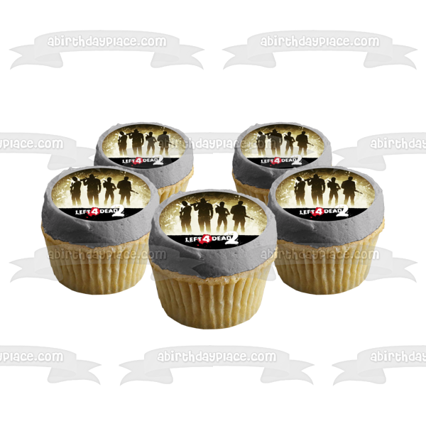 Left 4 Dead 2 Character Silhouettes Edible Cake Topper Image ABPID53464