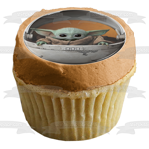 The Mandalorian the Child Grogu Disney Star Wars Edible Cake Topper Image ABPID53515