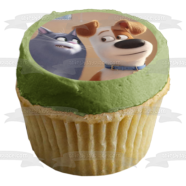 The Secret Life of Pets Max Chloe Edible Cake Topper Image ABPID53199