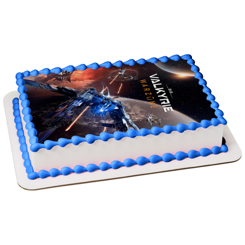 Eve Valkyrie Warzone Gaming Multiplayer Space Combat Edible Cake Topper Image ABPID53521