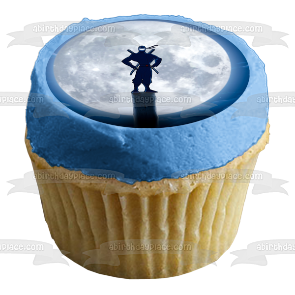 Fondo de luna ninja guerrero japonés imagen comestible para decoración de tarta ABPID53544 