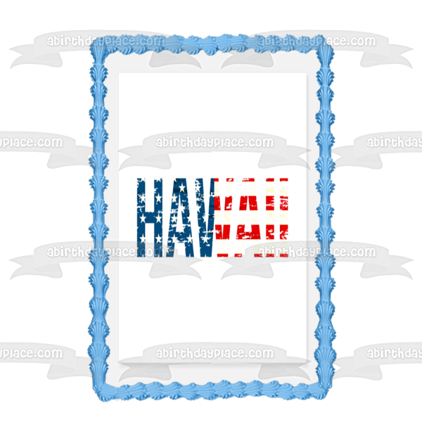 Happy Hawaii Statehood Day Edible Cake Topper Image ABPID54174