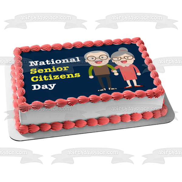 National Senior Citizens Day Edible Cake Topper Image ABPID54178
