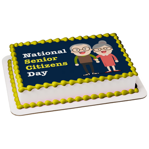 National Senior Citizens Day Edible Cake Topper Image ABPID54178