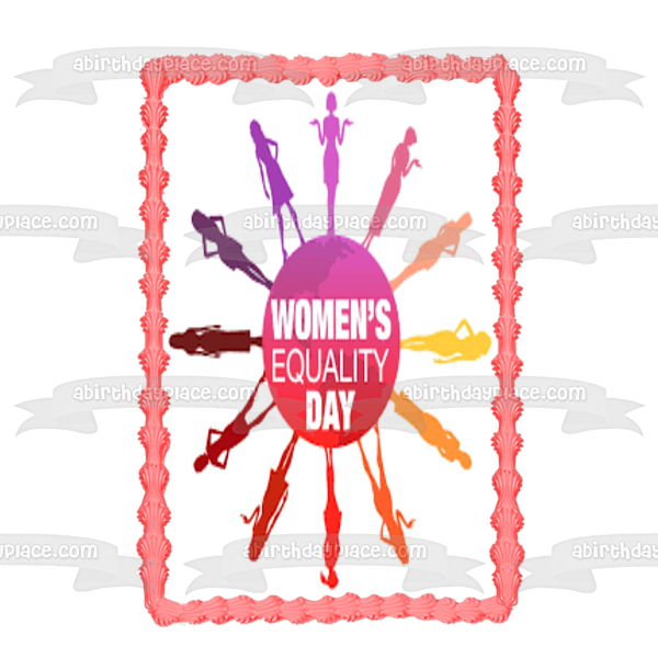 Women's Equality Day Colorful Silhouettes of Women Edible Cake Topper Image ABPID54180