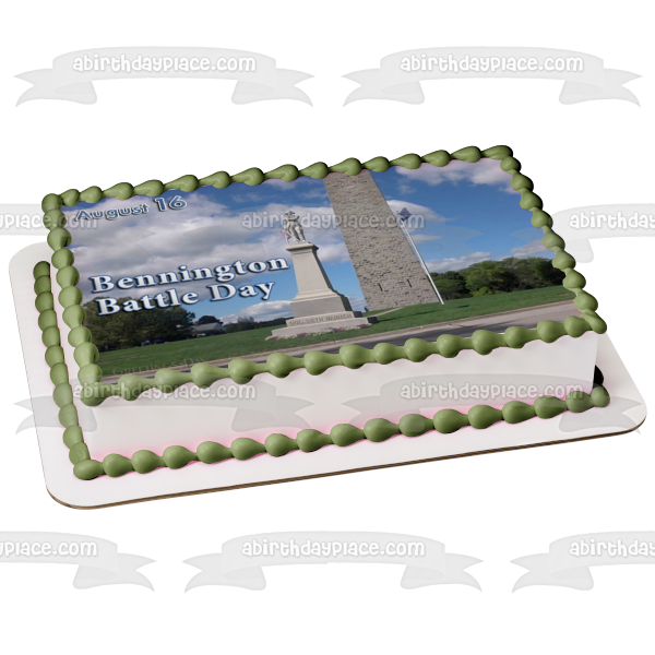 Bennington Battle Day Vermont Bennington Battle Day Monument Edible Cake Topper Image ABPID54169