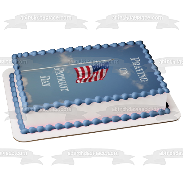 Praying on Patriot Day American Flag Edible Cake Topper Image ABPID53760