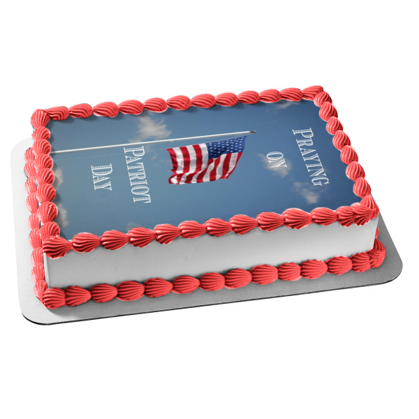 Praying on Patriot Day American Flag Edible Cake Topper Image ABPID53760