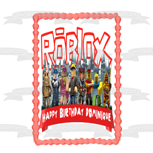 Personalised Roblox Birthday Png, Custom Birthday Roblox Png