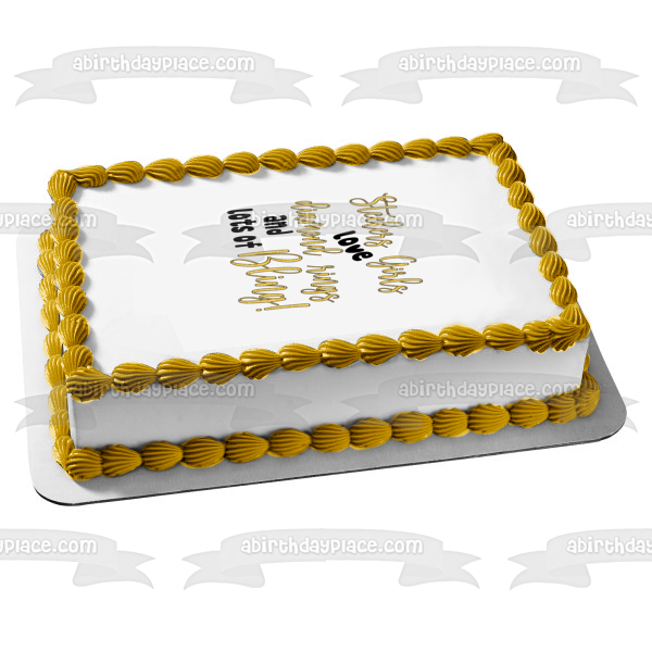 Steelers Girls Love Diamond Rings and Lots of Bling Sports Fan Football Edible Cake Topper Image ABPID53636