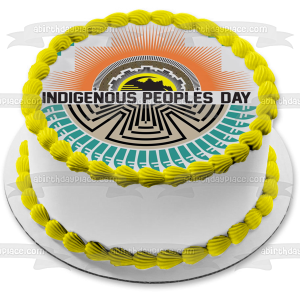 Indigenous People's Day Edible Cake Topper Image ABPID54281