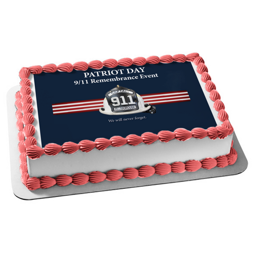 Patriot Day 9/11 Edible Cake Topper Image ABPID54210
