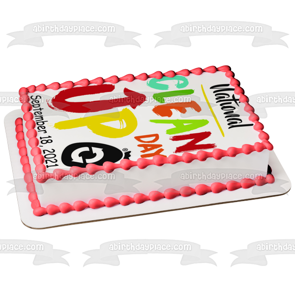 Imagen de decoración comestible para tarta del Día Nacional de la Limpieza ABPID54212 