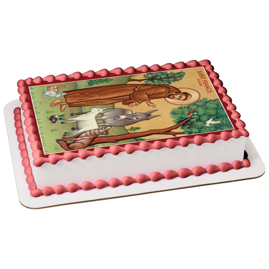 Feast of St Francis of Assisi Edible Cake Topper Image ABPID54255