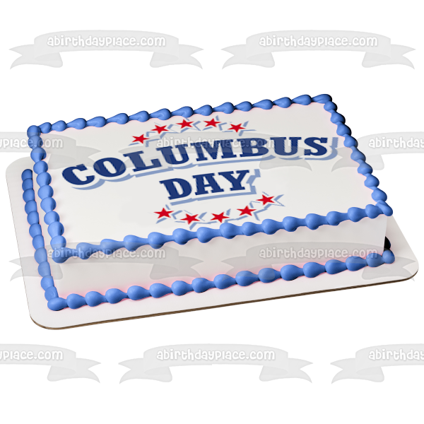 Columbus Day Stars Edible Cake Topper Image ABPID54268