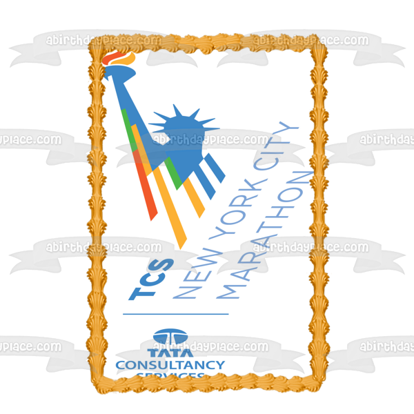 New York City Marathon Logo Edible Cake Topper Image ABPID54342