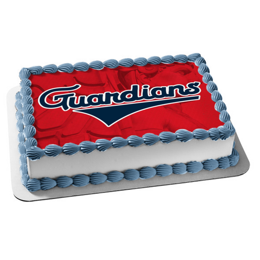 Cleveland Guardians Logo Edible Cake Topper Image ABPID54364