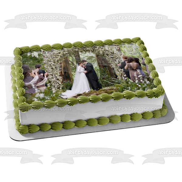 Adorno comestible para tarta de boda de Edward Bella, La saga Crepúsculo: Amanecer, parte 1, imagen ABPID54579