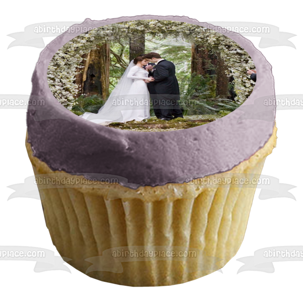 The Twilight Saga: Breaking Dawn Part 1 Edward Bella Wedding Edible Cake Topper Image ABPID54579