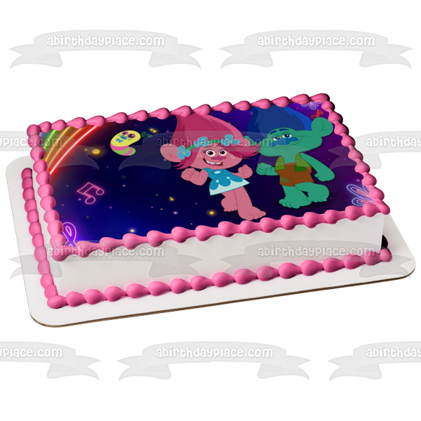 Trolls: Trolls Topia Poppy Branch Mr. Dinkles Edible Cake Topper Image ABPID54375