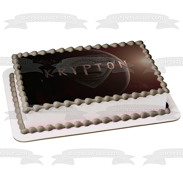 Krypton Superman's Logo Edible Cake Topper Image ABPID54417
