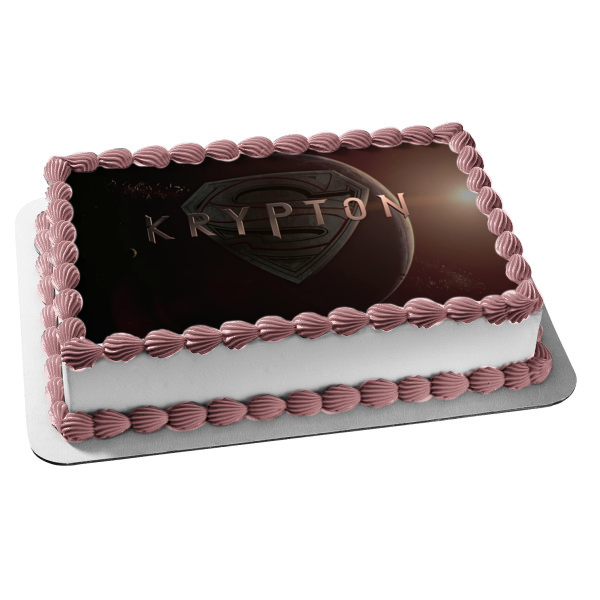 Krypton Superman's Logo Edible Cake Topper Image ABPID54417